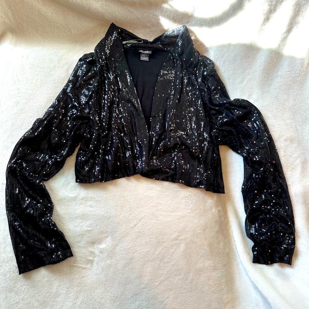Black sequin cardigan
